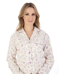 Floral Printed Luxury Flannel Woven Pyjama PJ04213