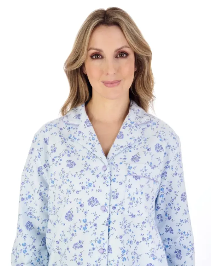 Floral Printed Luxury Flannel Woven Pyjama PJ04213