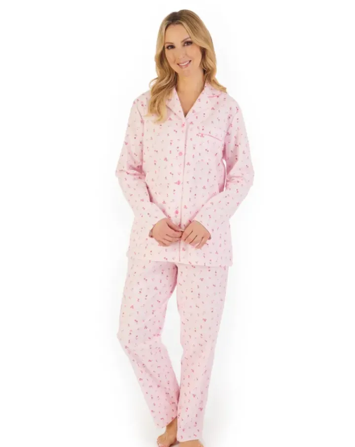 Floral Printed Luxury Flannel Tailored Pyjama PJ06213