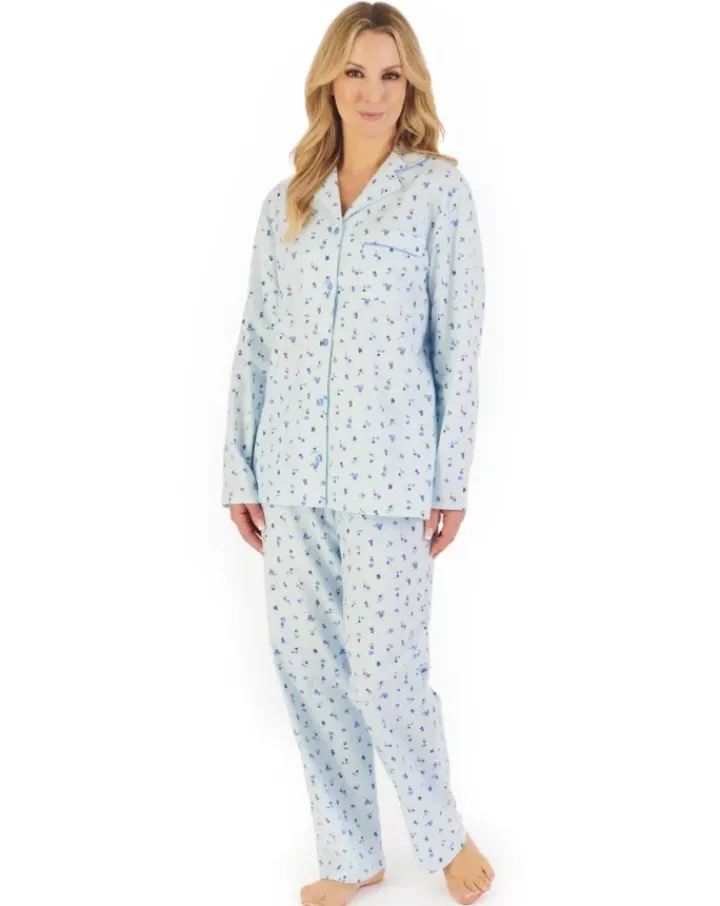 Floral Printed Luxury Flannel Tailored Pyjama PJ06213