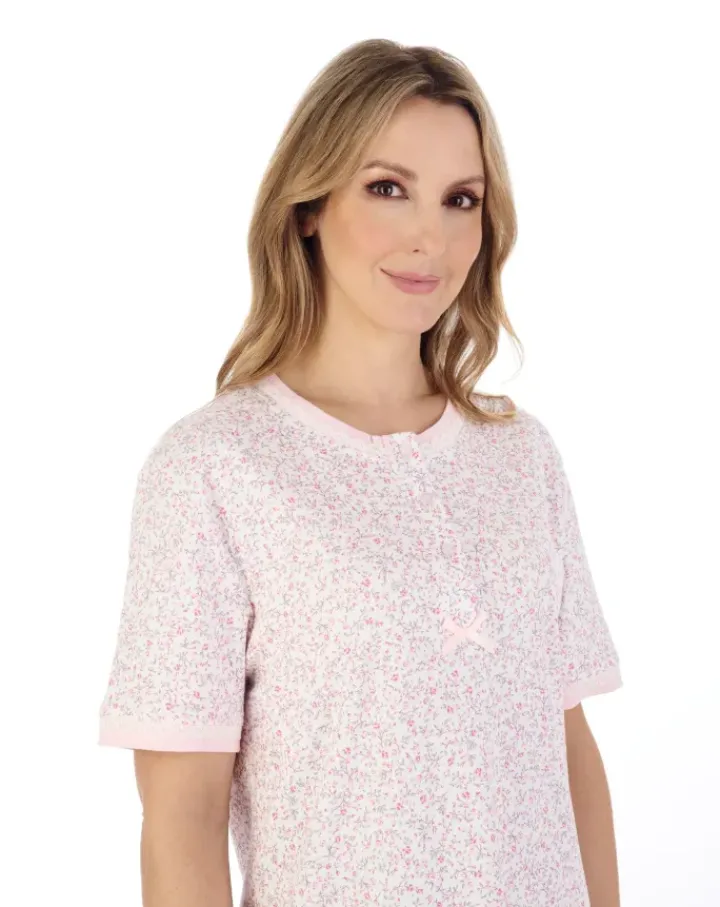 Floral Print 42" Interlock Jersey Nightdress ND04125