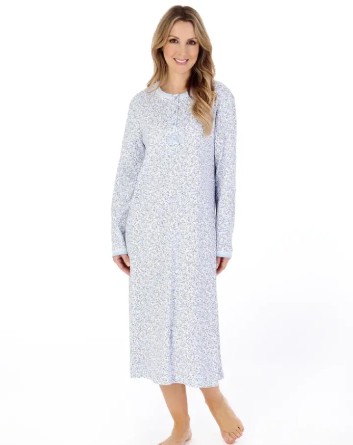 Floral Print 45" Interlock Jersey Nightdress ND04126