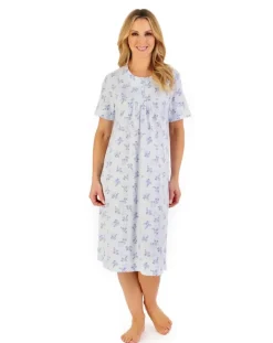 Floral Print 42" Jacquard Jersey Nightdress ND06105