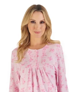 Floral Print 42" Jacquard Jersey Nightdress ND06106