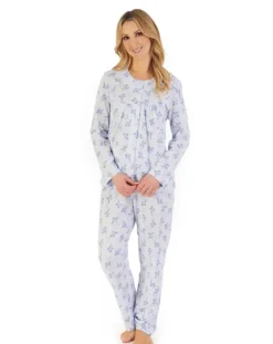 Floral Print Jacquard Jersey Pyjama PJ06109