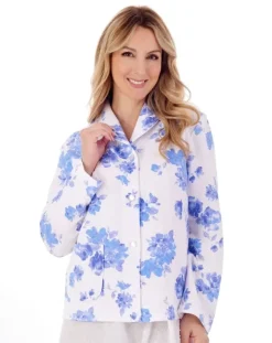 Floral Print Mock Quilt 25" Bed Jacket BJ01315