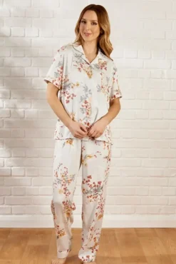 Floral Print Tailored Woven Pyjama PJ55280