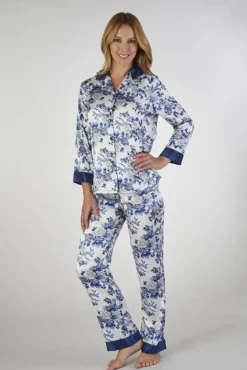 Floral Satin Tailored Pyjama GL2773