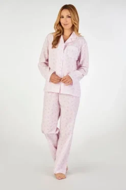 Floral Sprig Button Through Tailored Woven Pyjama PJ2203