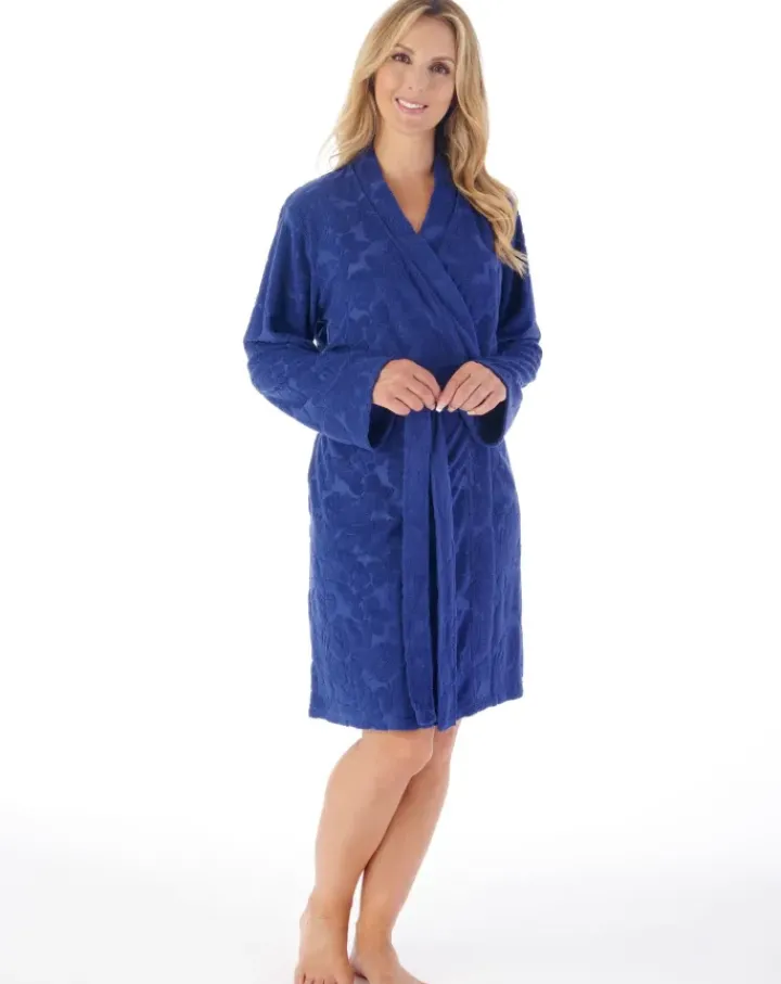 Floral Towelling 38" Belted Robe HC03310