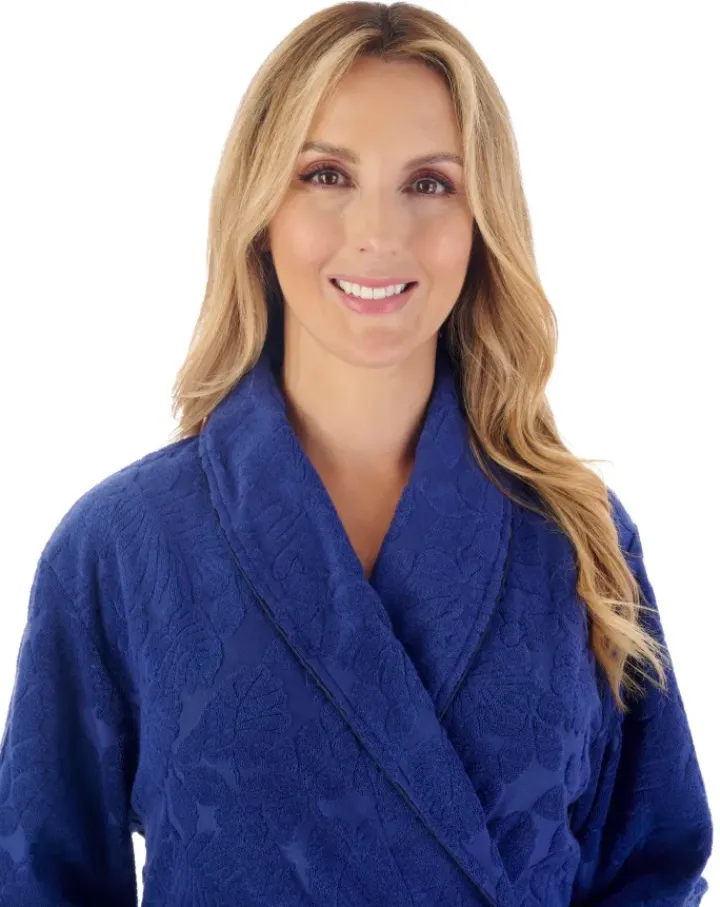 Floral Towelling 46" Wrap Robe HC03312