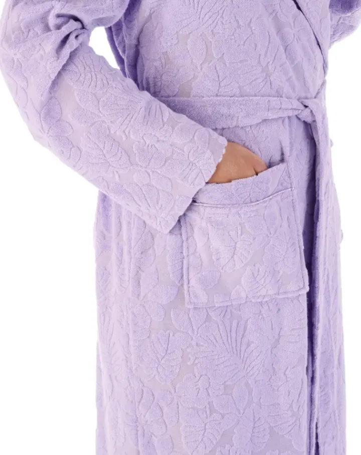Floral Towelling 46" Wrap Robe HC03312
