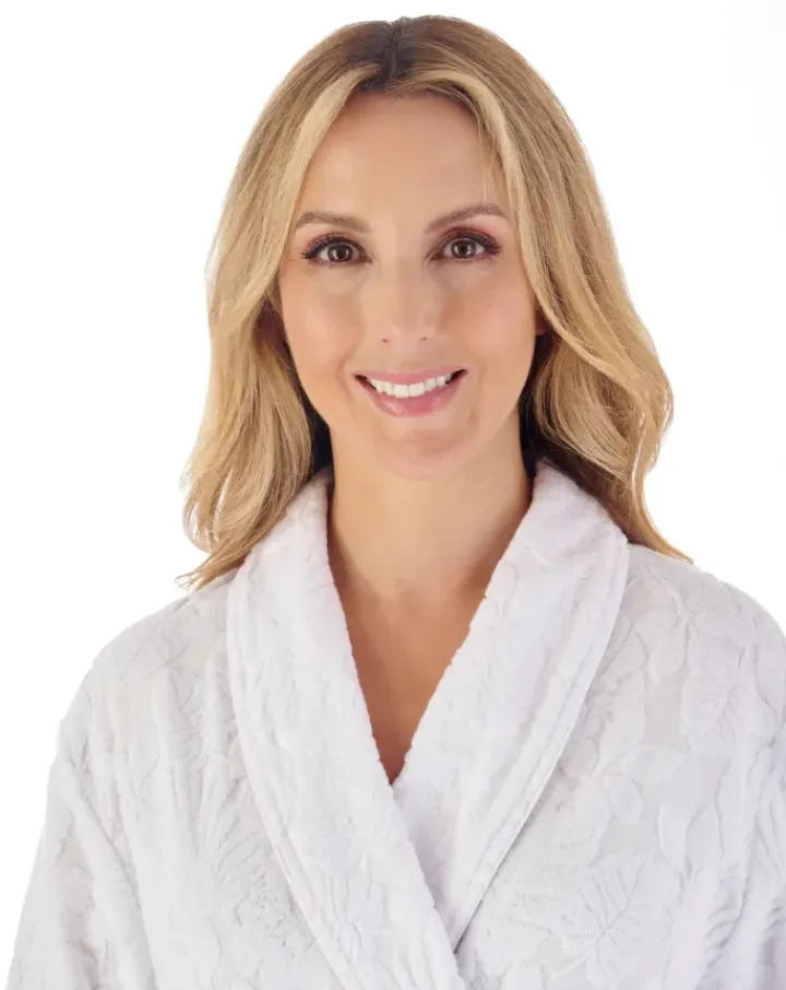 Floral Towelling 46" Wrap Robe HC03312