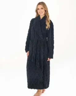 Honeycomb Texture 51" Wrap Housecoat HC04321