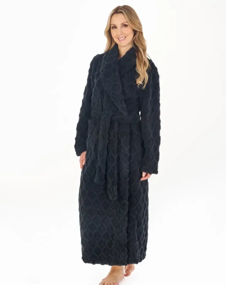 Honeycomb Texture 51" Wrap Housecoat HC04321
