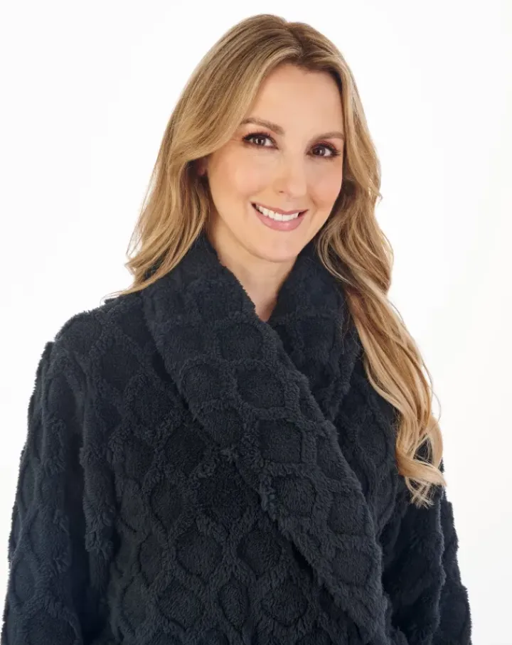 Honeycomb Texture 51" Wrap Housecoat HC04321