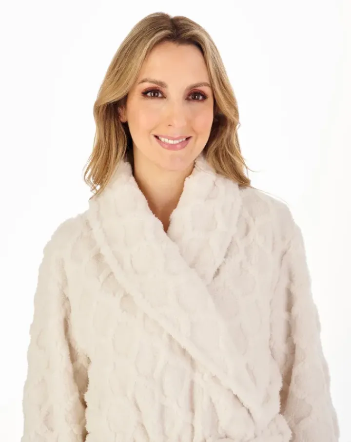Honeycomb Texture 51" Wrap Housecoat HC04321