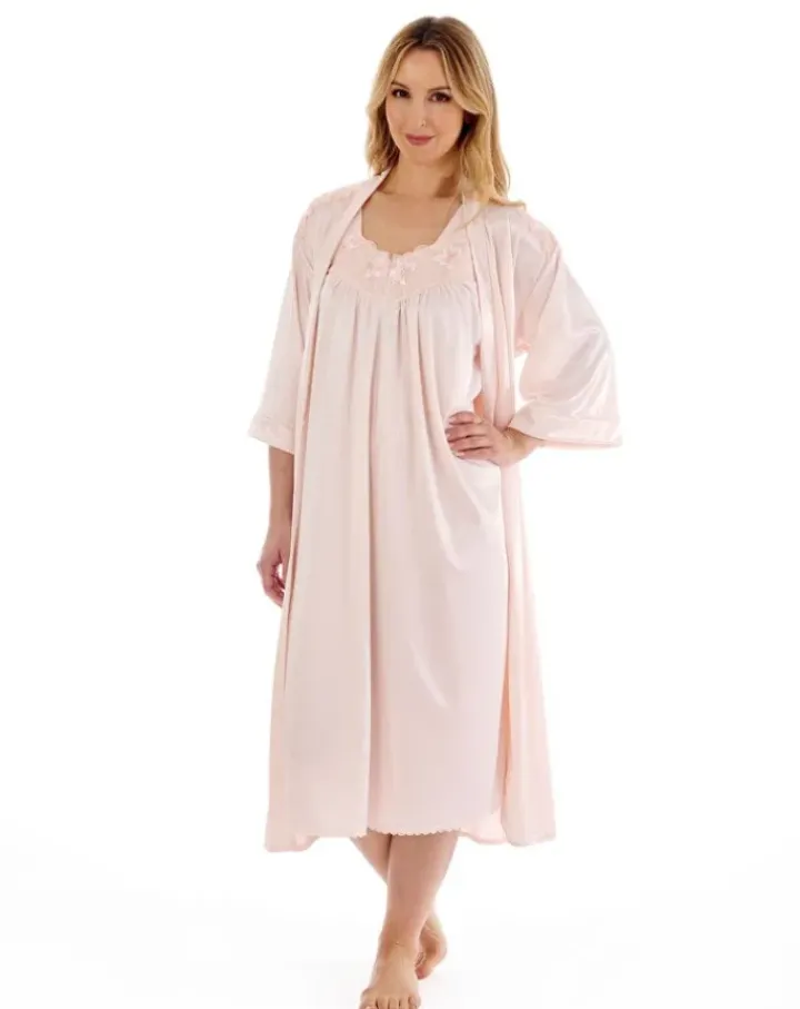 Knitted Satin Embroidered 46" Wrap HC55403
