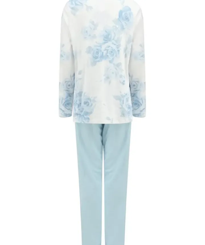 Large Floral Print Button Through Pyjama PJ4136