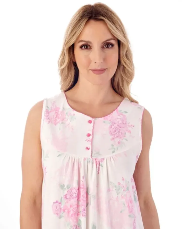 Large Floral Print Jersey 40" Nightdress ND01131