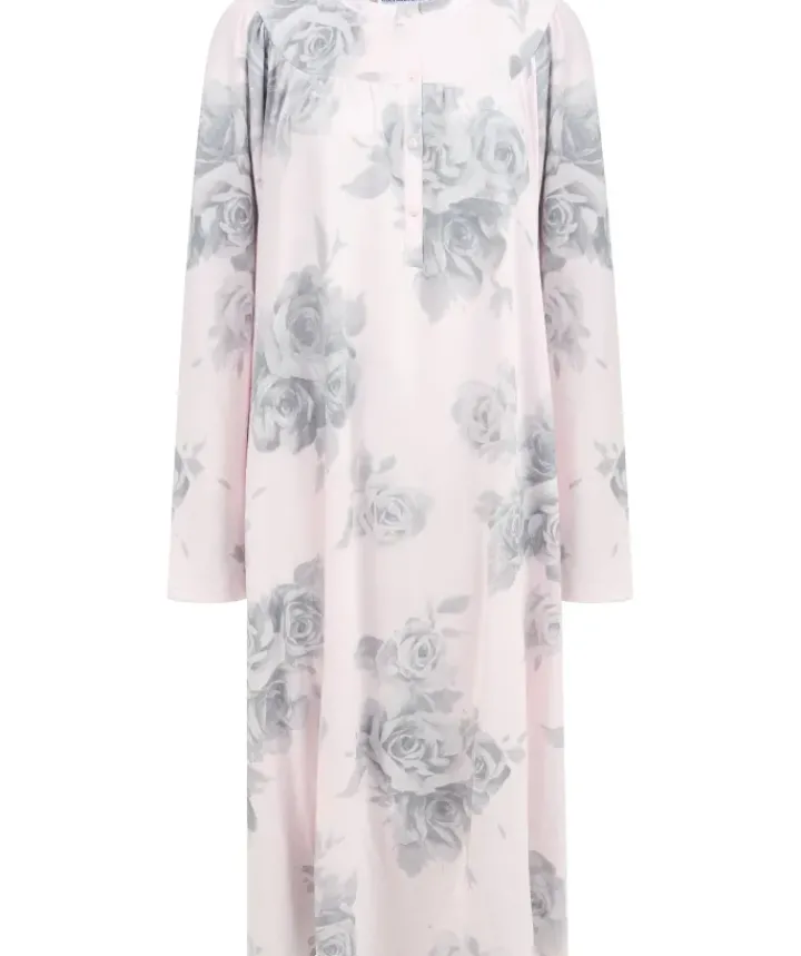 Large Floral Print 43" Jersey Nightdress ND4135
