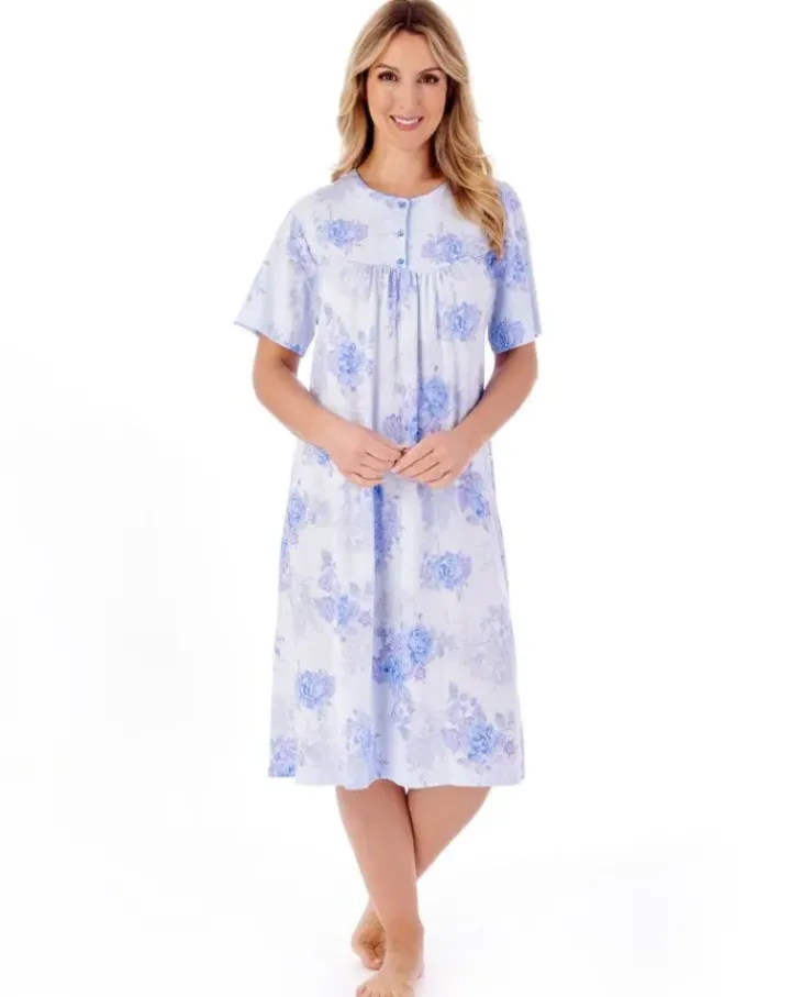 Large Floral Print 42" Jersey Nightdress ND01132