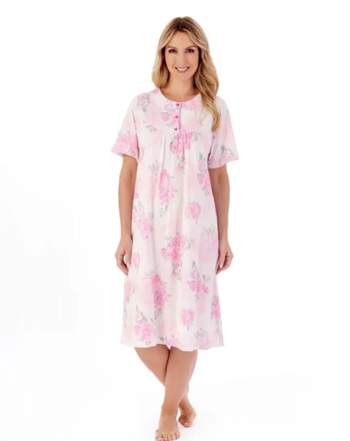 Large Floral Print 42" Jersey Nightdress ND01132