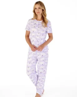 Large Floral Print Jersey Pyjama Set PJ03152