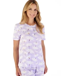 Large Floral Print Jersey Pyjama Set PJ03152