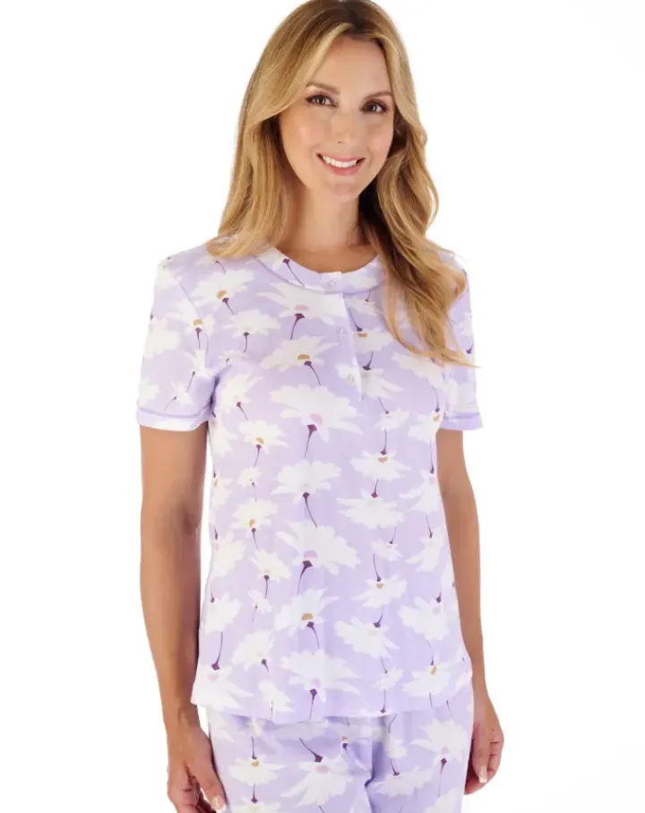 Large Floral Print Jersey Pyjama Set PJ03152