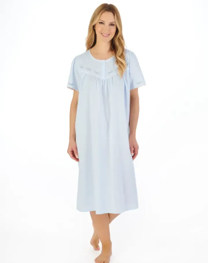 Lavender Embroidered 42" Woven Nightdress ND04253