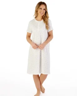 Leaf Print 40" Jersey Nightdress ND07116