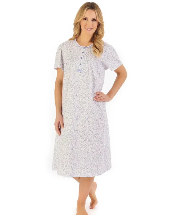 Leaf Print 42" Jersey Nightdress ND06101