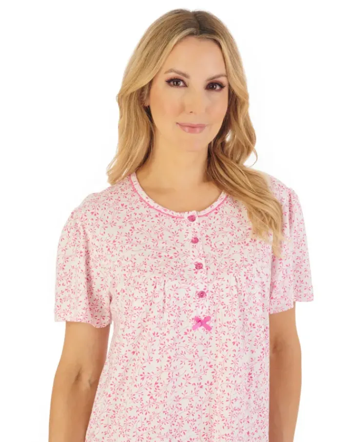 Leaf Print 42" Jersey Nightdress ND06101