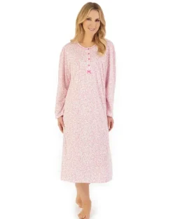 Leaf Print 45" Jersey Nightdress ND06102