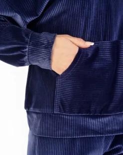 Lounge Velour Stripe Hooded Lounge Pyjama GL06712
