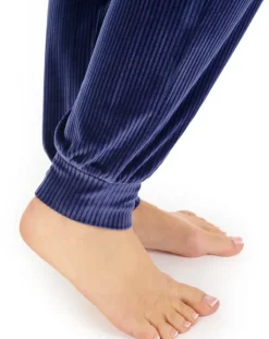 Lounge Velour Stripe Hooded Lounge Pyjama GL06712