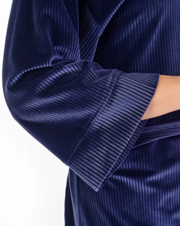 Lounge Velour Stripe 40" Kimono Wrap GL06713