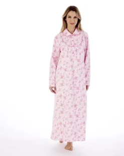 Luxury Brushed Cotton Floral 51" Woven Nightdress ND02212