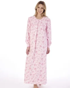 Luxury Brushed Cotton Floral 51" Woven Nightdress ND02214