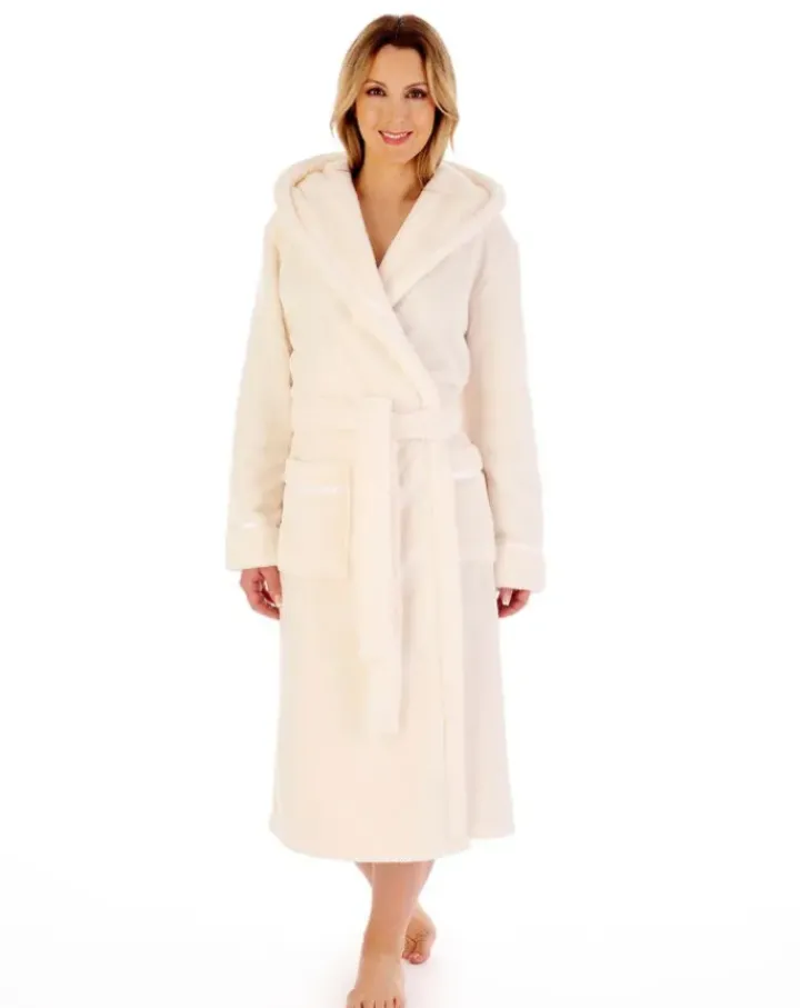 Luxury Flannel Fleece 46" Hooded Wrap HC4341