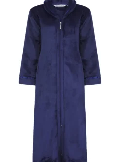Luxury Flannel Fleece 46" Zip Through Housecoat HC2345