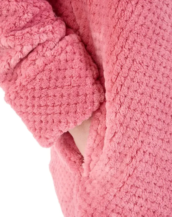 Luxury Waffle Fleece 46" Button Through Housecoat HC4327