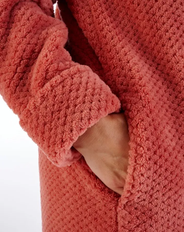 Luxury Waffle Fleece 52" Button Through Housecoat HC4328