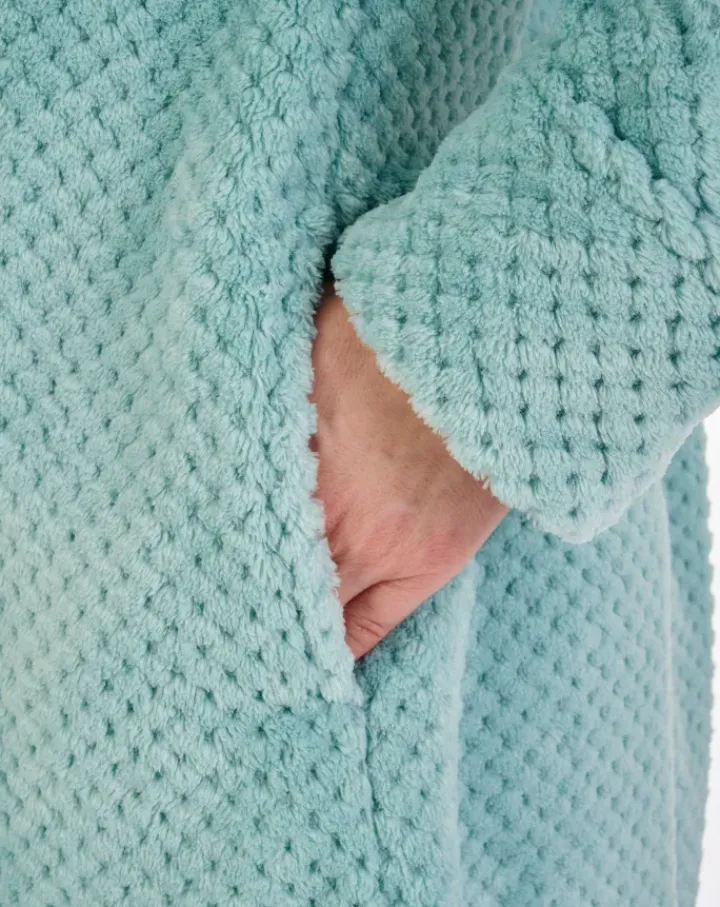 Luxury Waffle Fleece 52" Button Through Housecoat HC4328