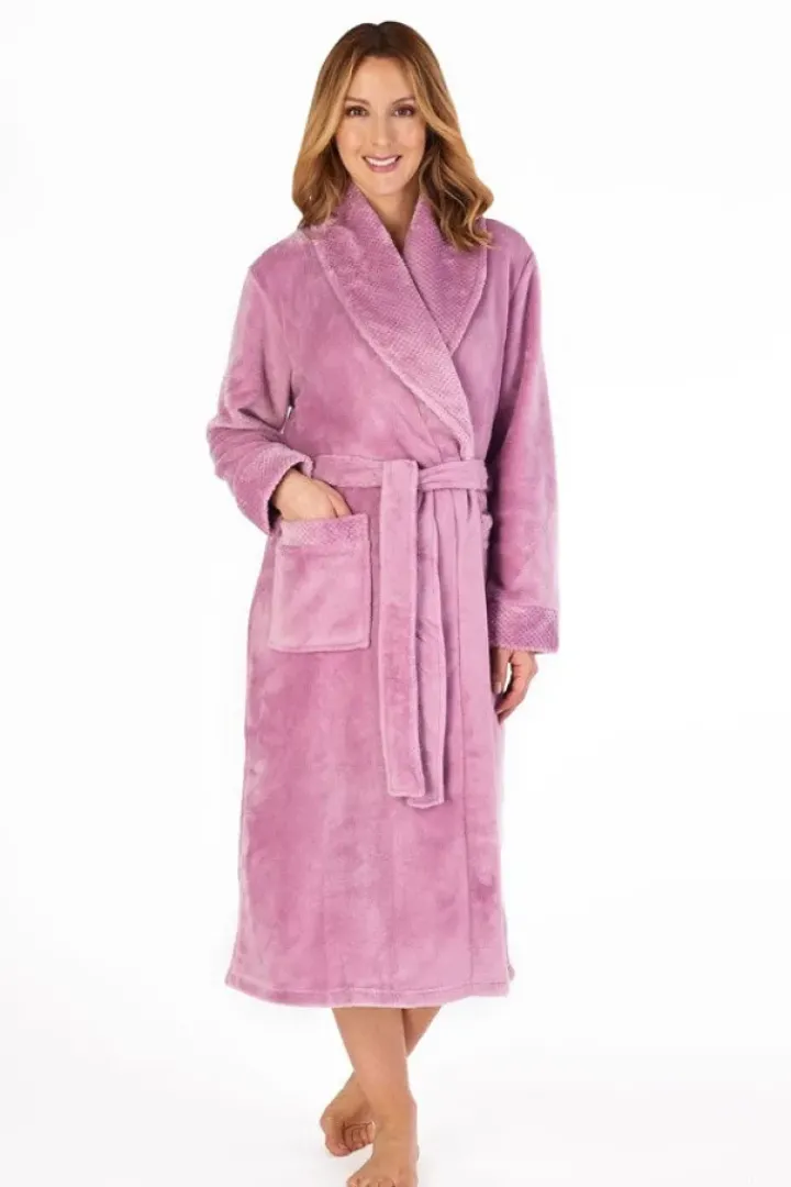 Mini Waffle Solid Coral Fleece 46" Shawl Collar Wrap HC4302