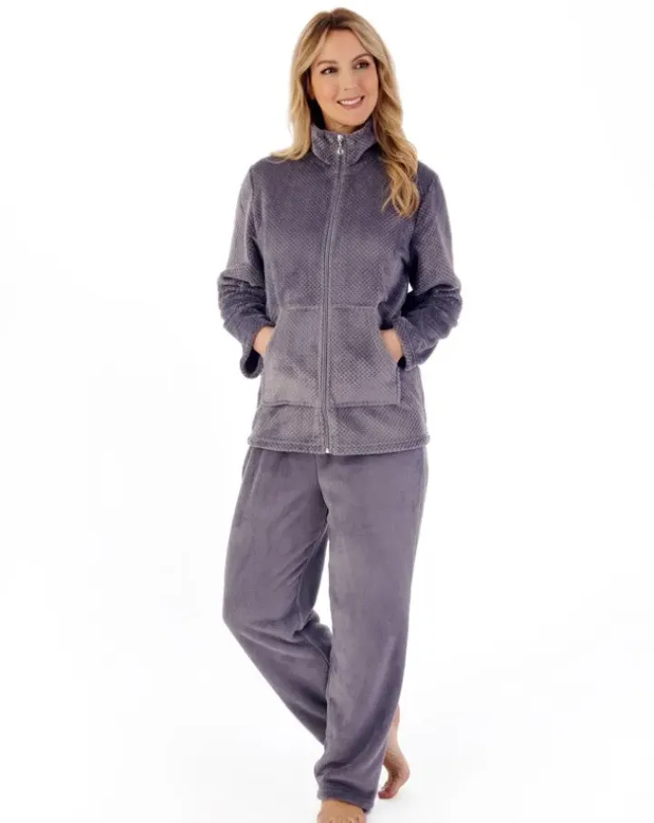 Mini Waffle Zip Through Pyjama PJ4303
