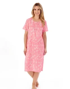 Modern Floral 42" Woven Nightdress ND01212