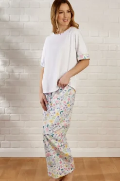 Multi Coloured Floral Tailored Woven Pyjama PJ55263