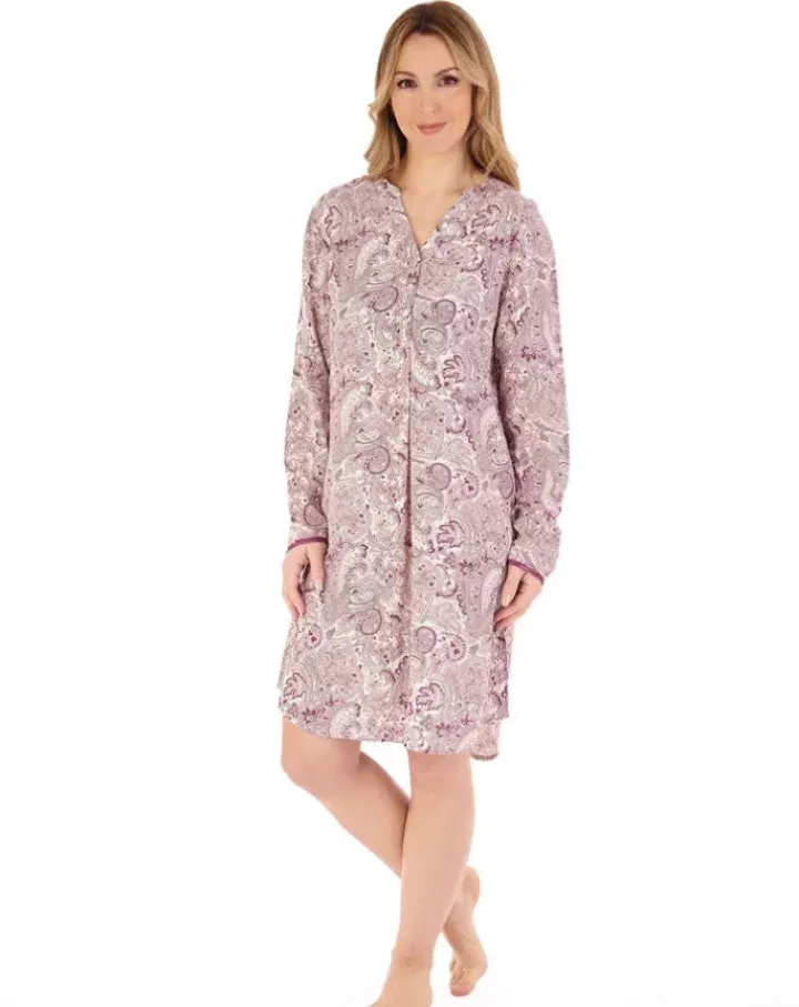 Paisley Print 38" Tailored Woven Nightshirt NS88225
